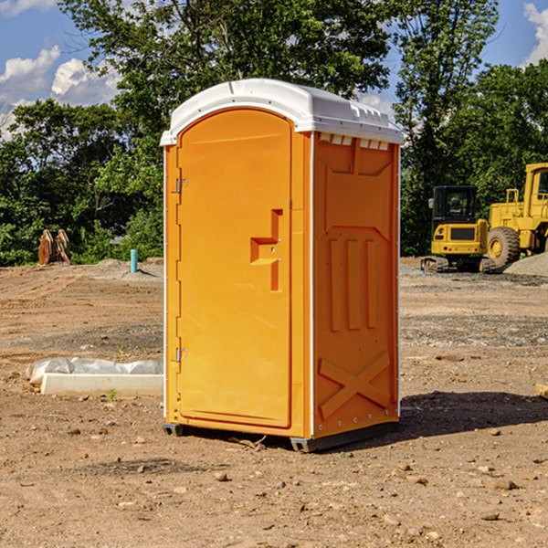 how often are the portable restrooms cleaned and serviced during a rental period in Kerrick TX